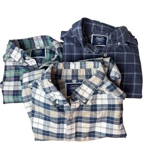 Lot of 3 Charles Tyrwhitt Button Down Shirt Mens XXL Plaid Excellent Classic Fit